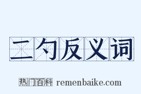 二勺反义词是什么意思的图片